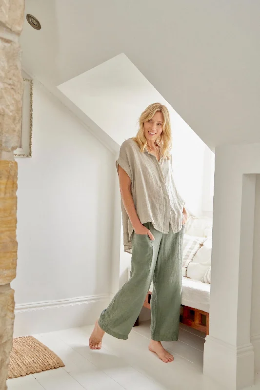 Catherine Drill Linen Pants