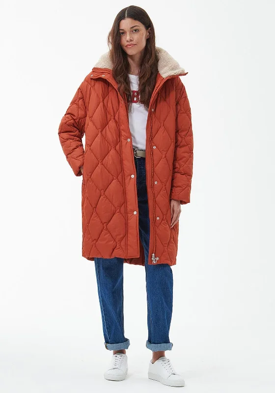 Barbour Womens Samphire Quilted Jacket, Spiced Pumpkin