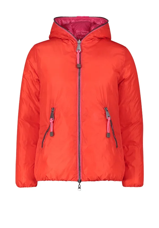 Betty Barclay Reversible Padded Jacket, Red & Pink