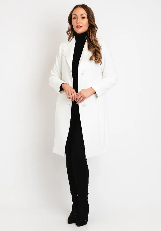 Christina Felix Classic Tailored Long Coat, Ivory