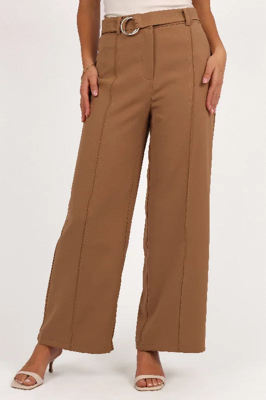 Elaine Belted Pant - Mocha