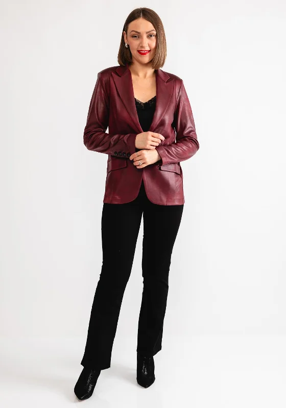 Eva Kayan Single Breasted Blazer, Wine