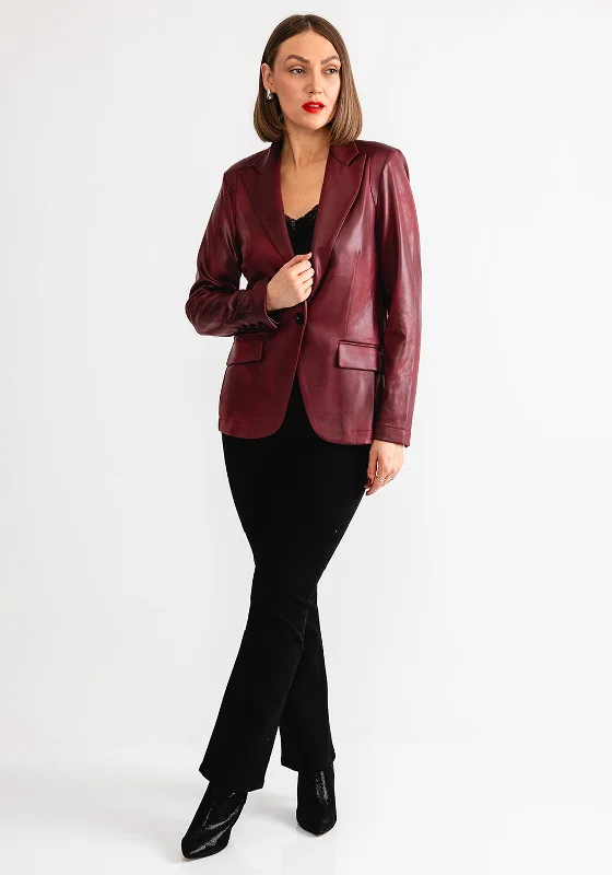 Eva Kayan Single Breasted Blazer, Wine