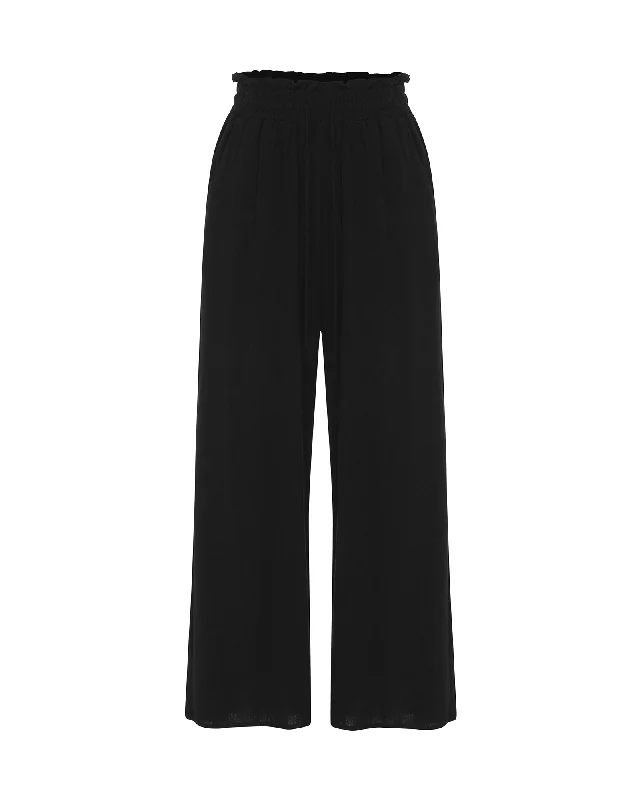 Idy Black Linen Blend Culottes