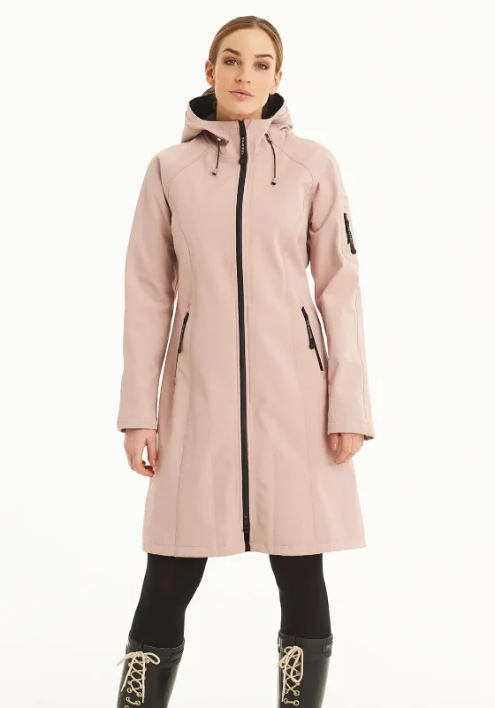 Ilse Jacobsen Rain 37 Long Raincoat, Adobe Rose