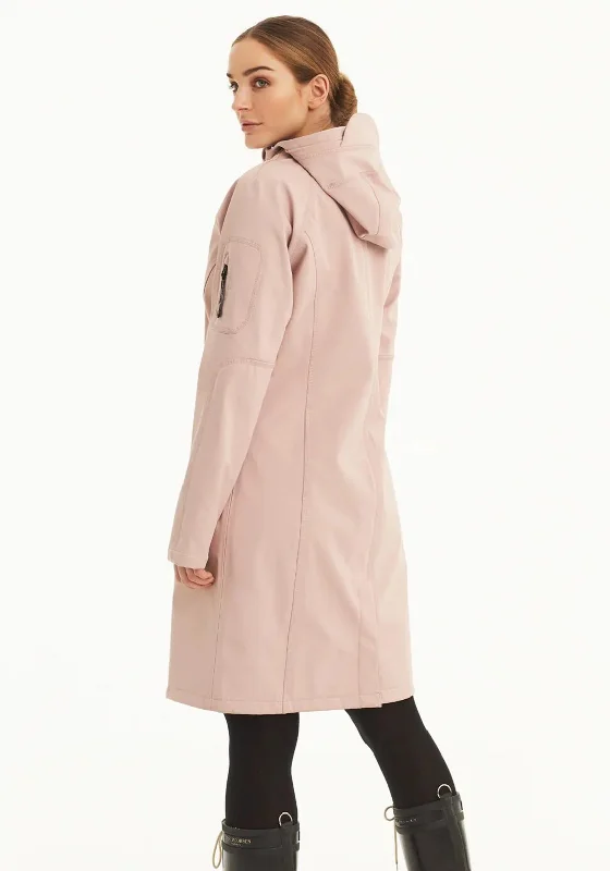 Ilse Jacobsen Rain 37 Long Raincoat, Adobe Rose