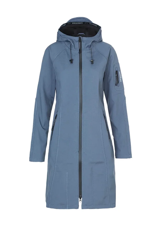 Ilse Jacobsen Rain 37 Hooded Raincoat, Winter Ocean