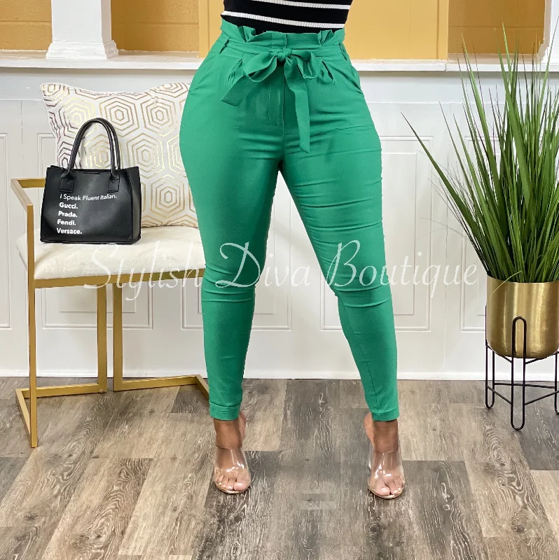 Luxe Diva Pants up to 3XL (Kelly Green)