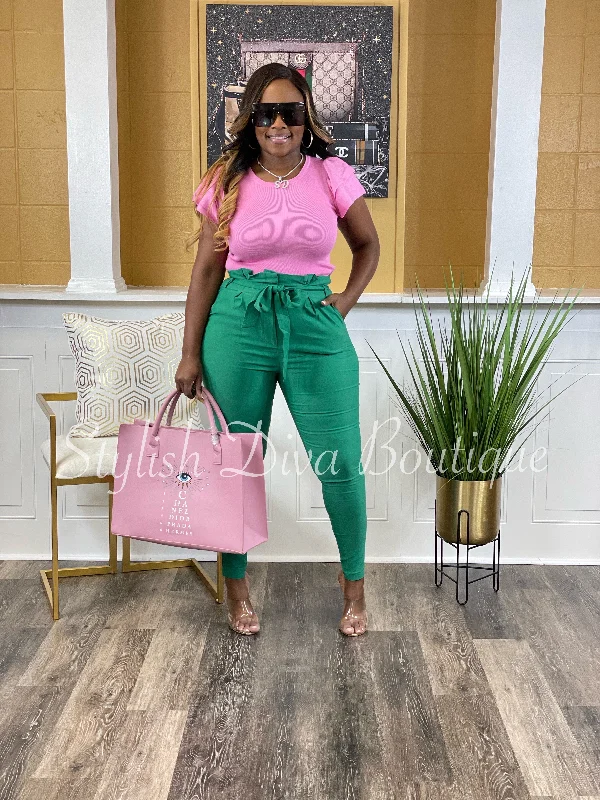 Luxe Diva Pants up to 3XL (Kelly Green)