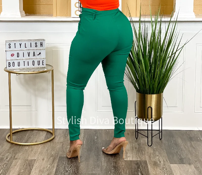 Luxe Diva Pants up to 3XL (Kelly Green)