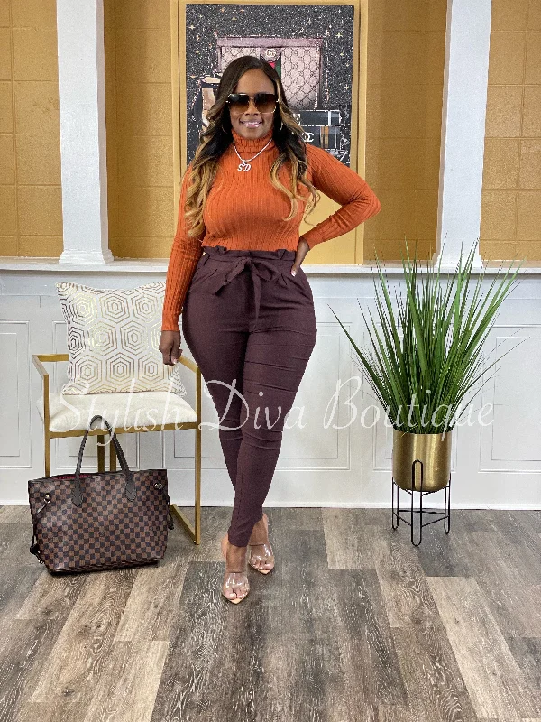 Luxe Diva Pants up to 3XL (Chocolate)