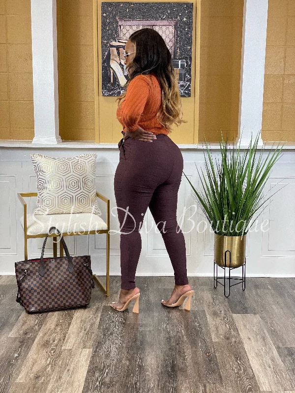 Luxe Diva Pants up to 3XL (Chocolate)