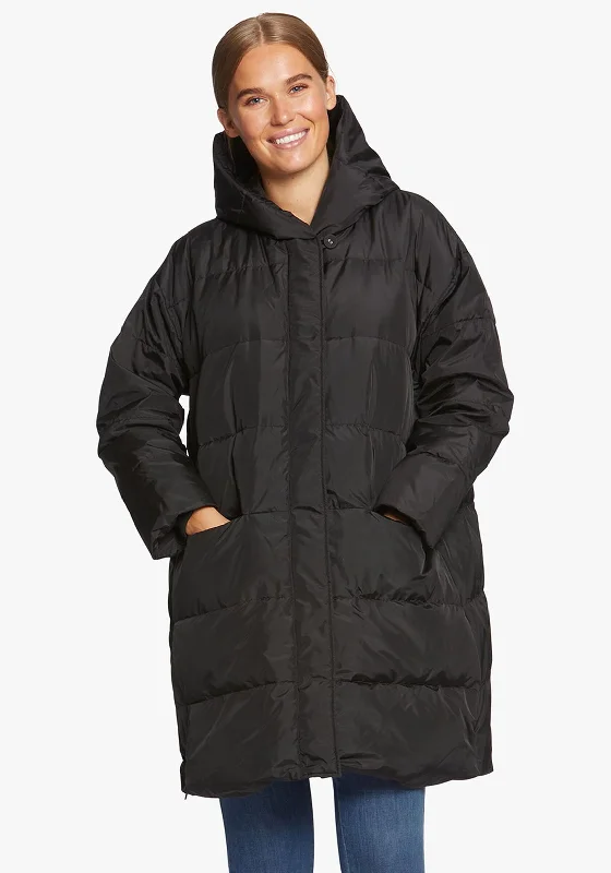 Masai Thilde Oversize Quilted Coat, Black