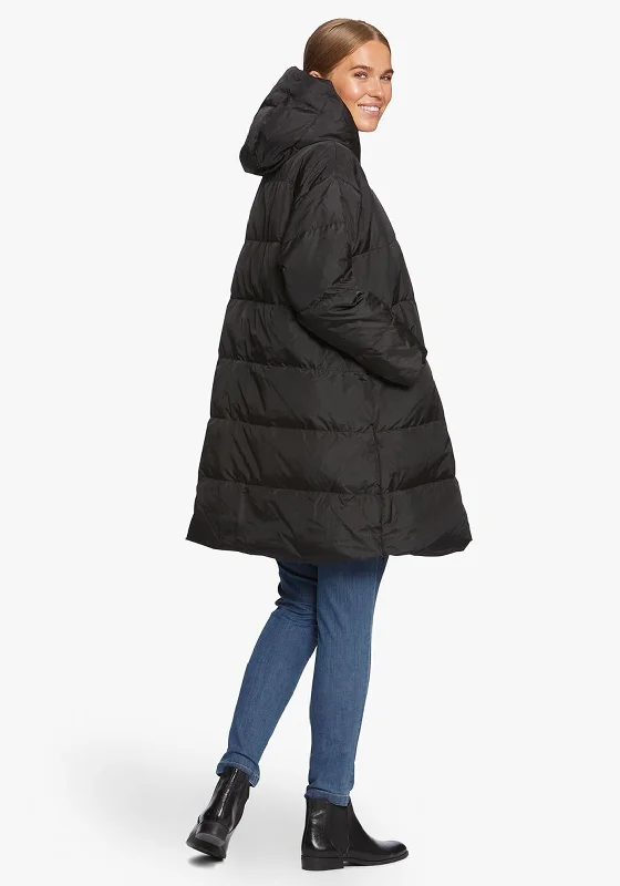 Masai Thilde Oversize Quilted Coat, Black