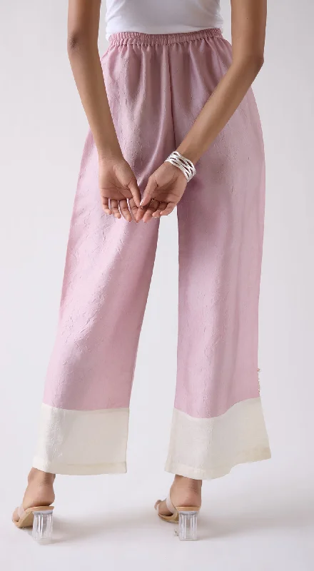 Mauve Wide-Leg Trousers