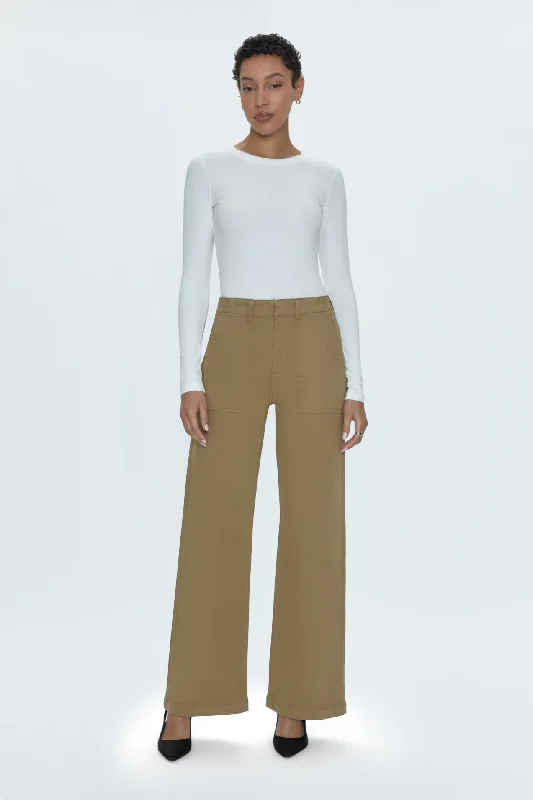 Nicole Wide Leg Pant - Khaki