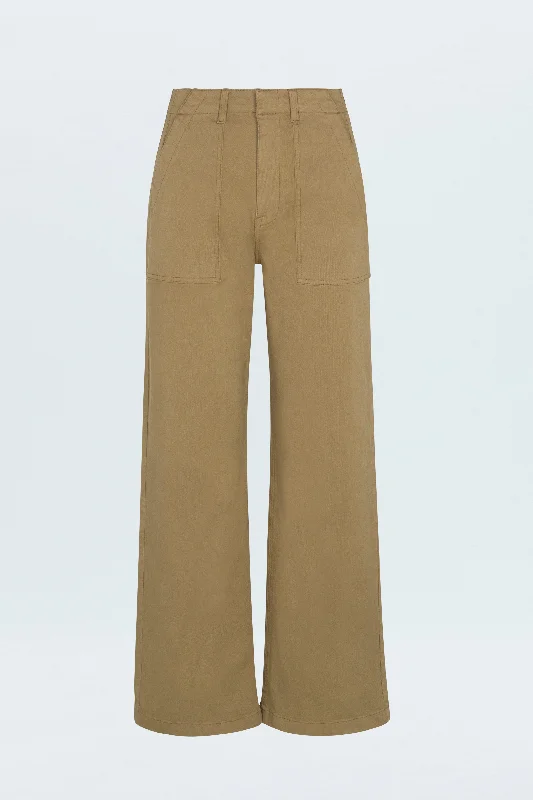 Nicole Wide Leg Pant - Khaki