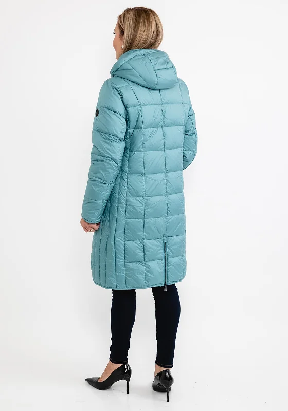 Normann Square Quilted Down Filled Long Coat, Mint