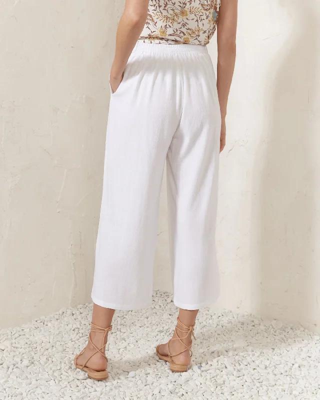 Quincy White Wide Leg Pants