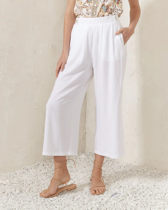 Quincy White Wide Leg Pants