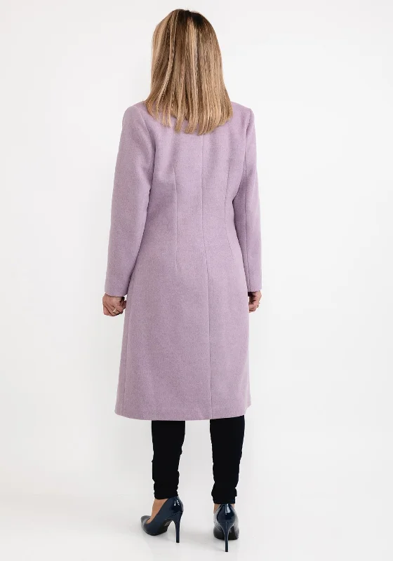 Setre Double Breasted Long Coat, Lilac