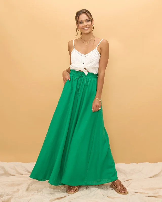 Sol Green Wide Leg Pants