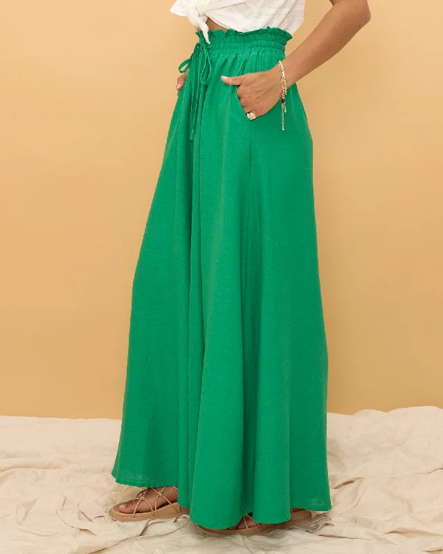 Sol Green Wide Leg Pants