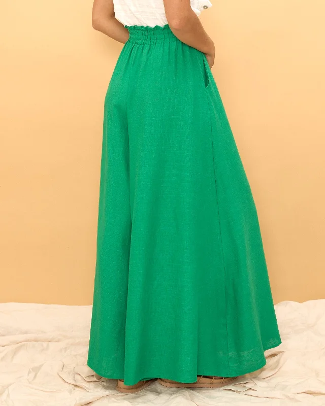 Sol Green Wide Leg Pants