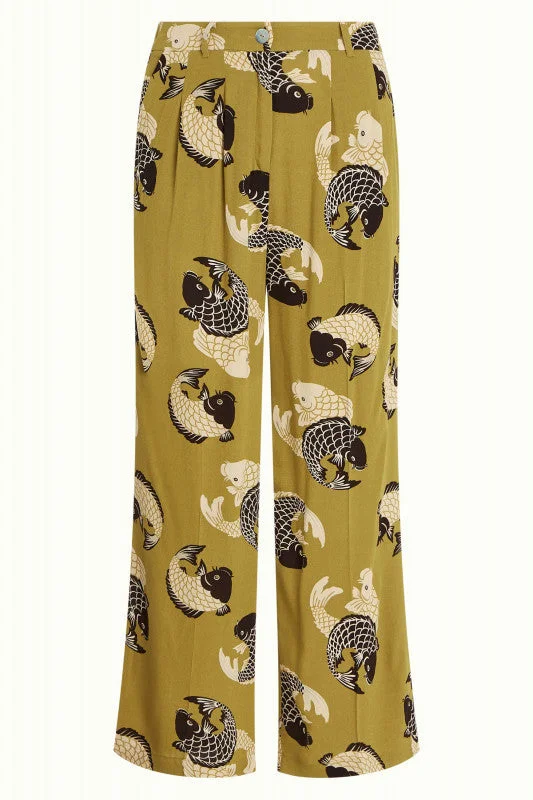 King Louie Fintan Pants Koi in Chartreuse Yellow