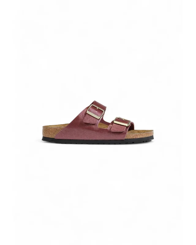 Birkenstock Buckle Brown Plain Slippers