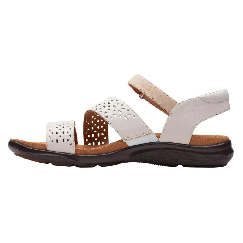 Clarks Kitly Way White Leather Sandal (Women's)