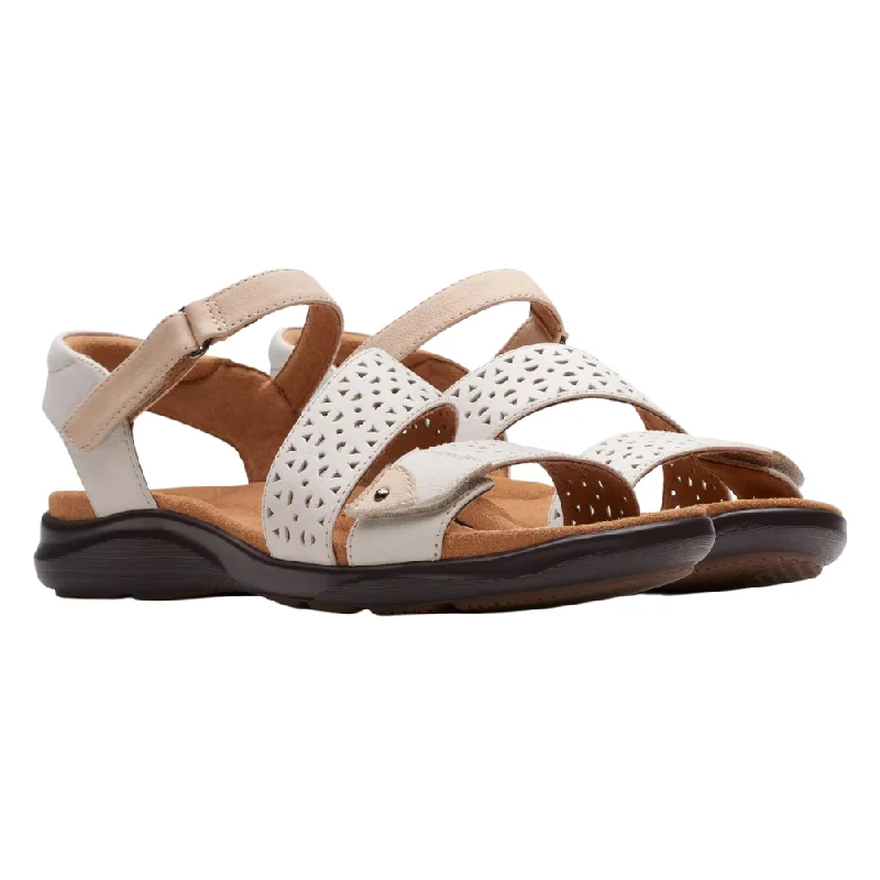 Clarks Kitly Way White Leather Sandal (Women's)