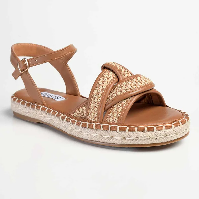 Madison Lylah Crossover Espadrille Sandal - Chocolate