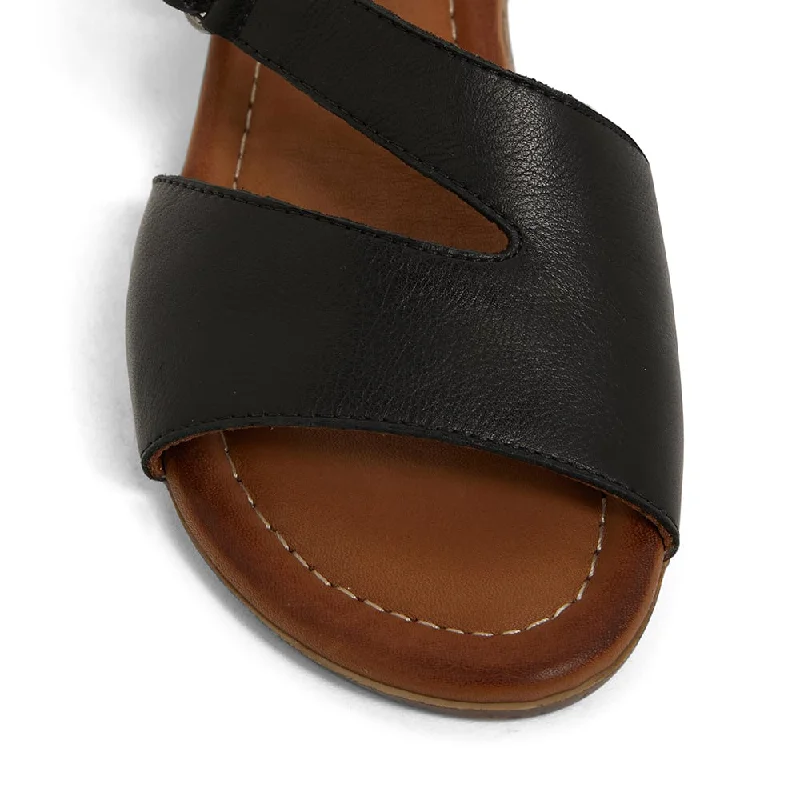 Kenya Sandal in Black Leather