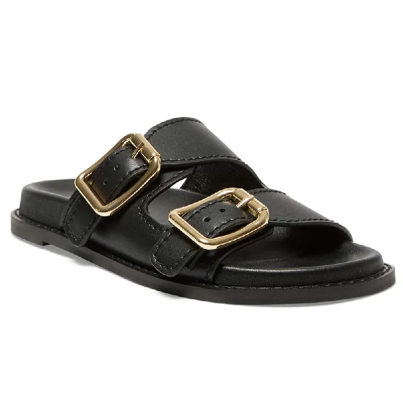 Randall Slide in Black Leather