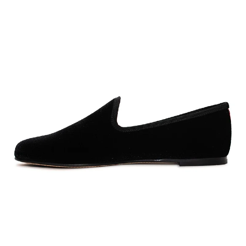 Women's Black Velvet Slipper II