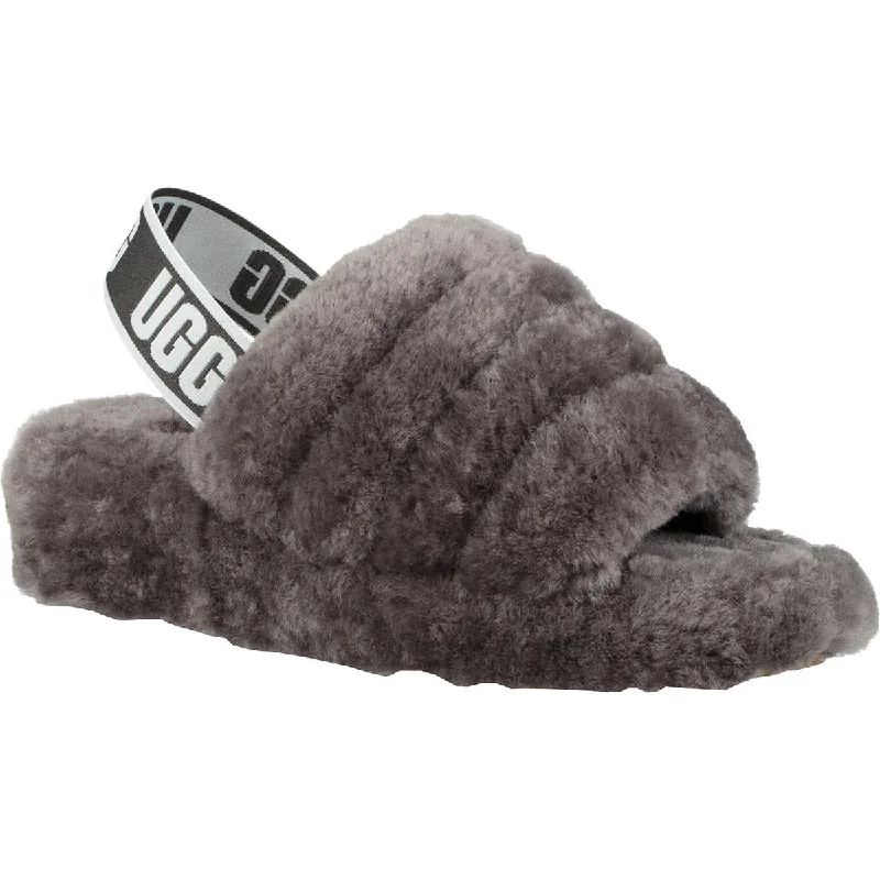 Ugg Fluff Yeah Women's Grooved Shearling Slingback Slippers