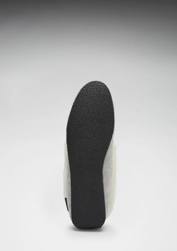 Women's slippers, sheepskin, dove grey suede